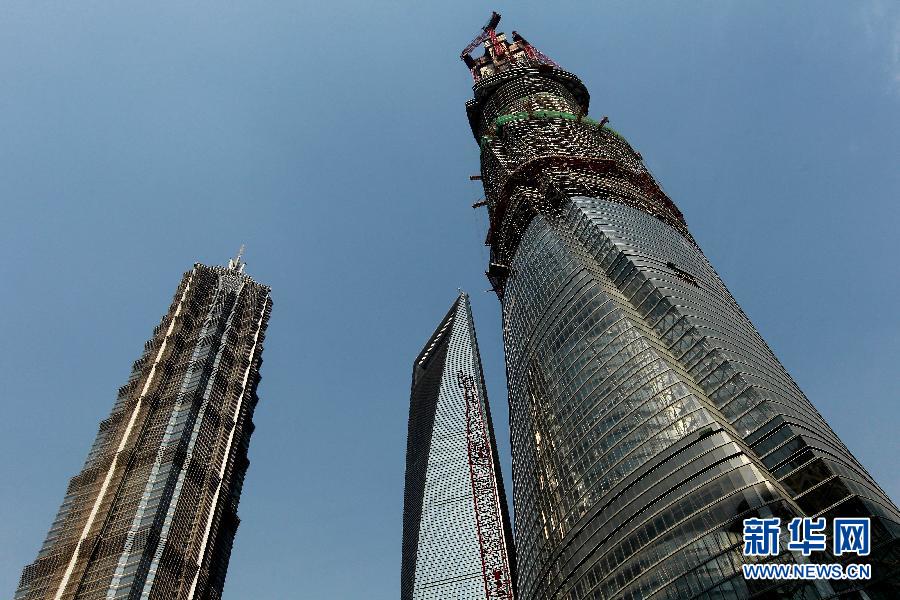 國內(nèi)在建第一高樓“上海中心”突破500米