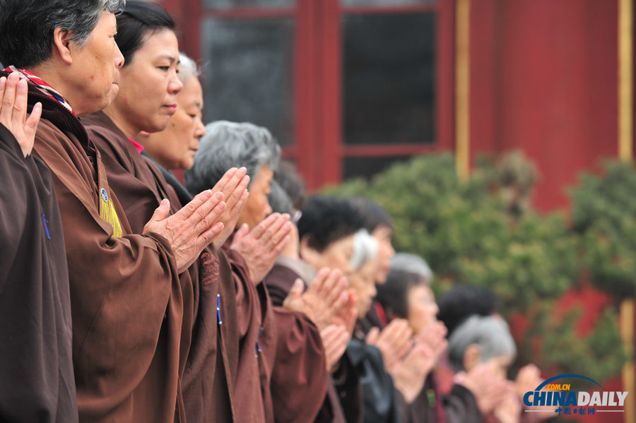 北京佛教信眾為蘆山地震災(zāi)區(qū)祈福并捐款