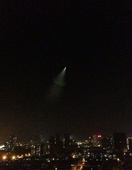 我國多地出現(xiàn)UFO 網友分析疑是反導試驗（圖）