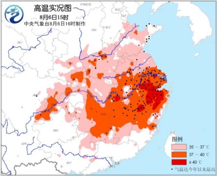 南方高溫天氣或再加強(qiáng) 18省區(qū)市6日現(xiàn)高溫天氣