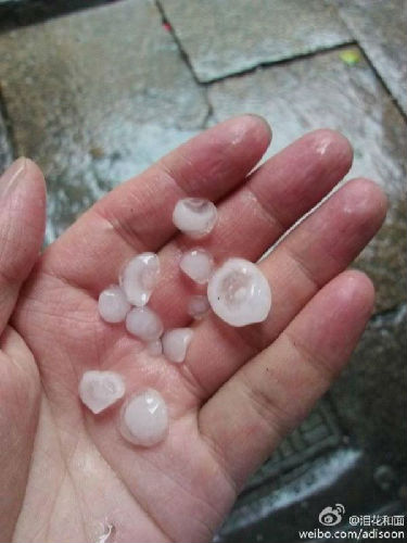 蘇州古城區(qū)下冰雹 此次降水與人工降雨無關(guān)/圖