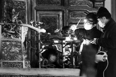 故宮首個(gè)全天閉館日 “金鑾殿”龍椅十年來(lái)首次保養(yǎng)