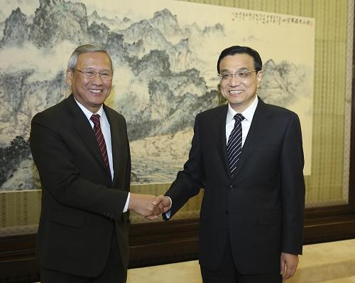 李克強(qiáng)在中南海紫光閣會(huì)見東盟十國經(jīng)貿(mào)部長訪華團(tuán)