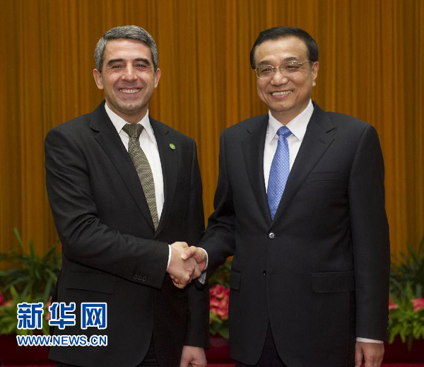 李克強(qiáng)會(huì)見(jiàn)保加利亞總統(tǒng)普列夫內(nèi)利耶夫