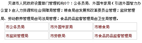 天津市政府機(jī)構(gòu)