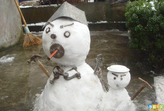 下雪啦！看看堆雪人的N種方法