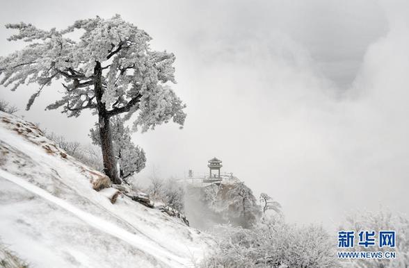 高清：奇險(xiǎn)山峰上的絕美雪景