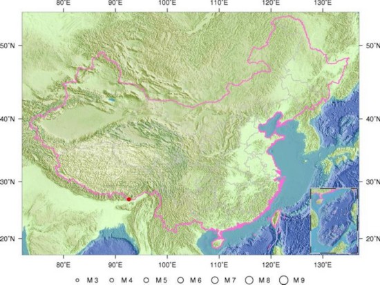 西藏自治區(qū)山南地區(qū)錯(cuò)那縣發(fā)生4.0級地震
