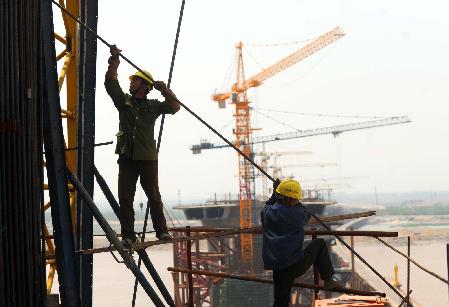 杭州灣上第二座跨海大橋——嘉紹跨海大橋建設(shè)進(jìn)度過半