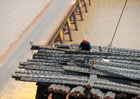 杭州灣上第二座跨海大橋——嘉紹跨海大橋建設(shè)進度過半