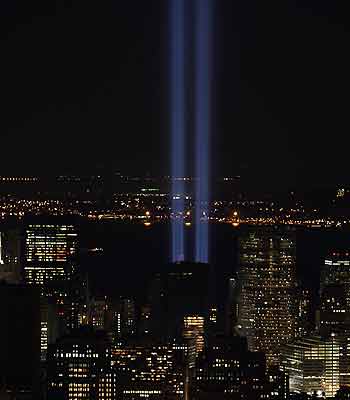 Beams of light to mark 9/11 anniversary