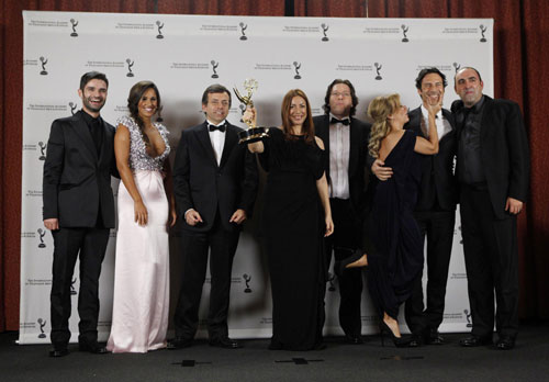 Celebs arrive at 38th International Emmy Awards in New York City