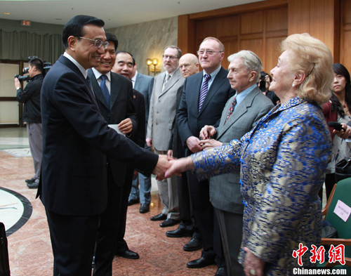 李克強(qiáng)與中俄友好人士會面：兩國相交貴在民相親