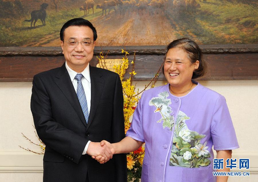 李克強(qiáng)會(huì)見(jiàn)泰國(guó)公主詩(shī)琳通 強(qiáng)調(diào)讓“中泰一家親”世代相傳