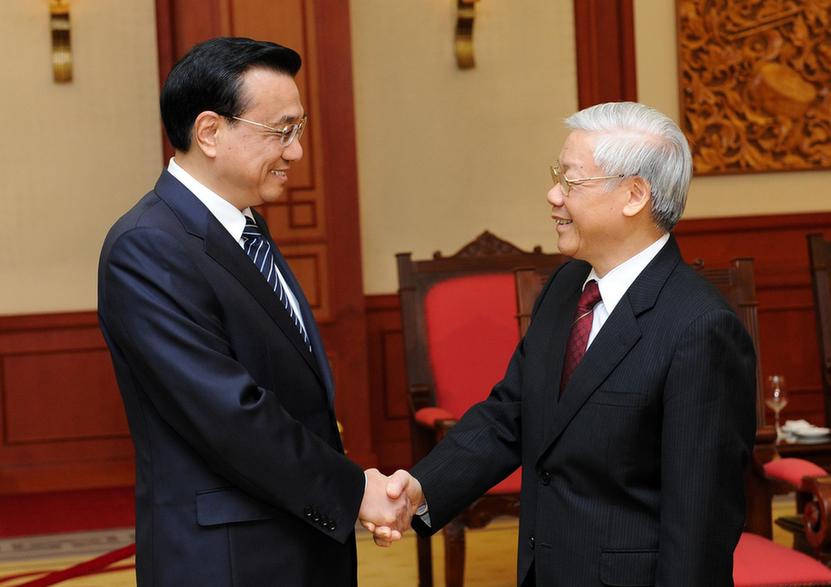 李克強(qiáng)會(huì)見越共中央總書記阮富仲