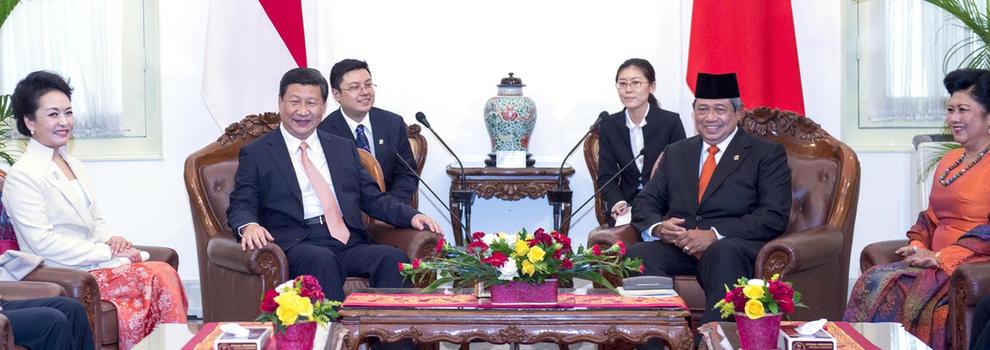習(xí)近平同印度尼西亞總統(tǒng)蘇西洛舉行會談（圖）