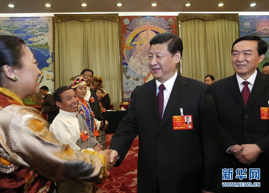 習(xí)近平參加西藏代表團(tuán)審議