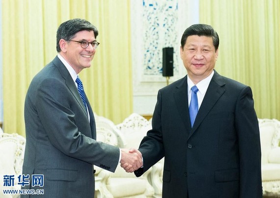 習(xí)近平會(huì)見美國(guó)總統(tǒng)特別代表、財(cái)政部長(zhǎng)雅各布·盧