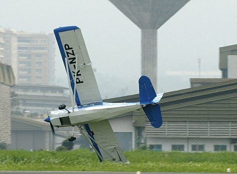 組圖：雅加達(dá)航展表演機墜毀起火 飛行員生還