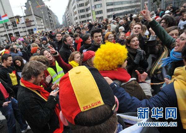 比利時(shí)民眾舉行維護(hù)國(guó)家統(tǒng)一大游行