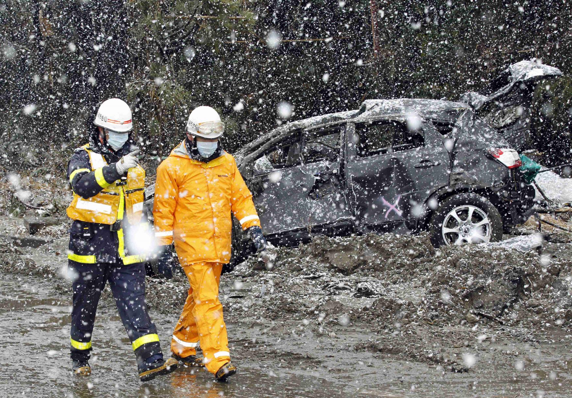 日本仙臺重災區(qū)降大雪 生活必需品供應緊張（圖集）