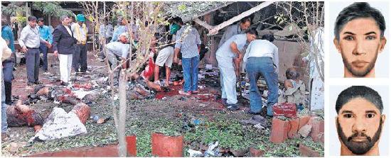 印度警方公布高等法院爆炸案嫌犯畫(huà)像