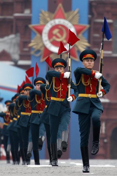 莫斯科紅場舉行衛(wèi)國戰(zhàn)爭勝利日閱兵式 普京閱兵致辭