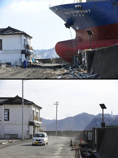 日本地震海嘯一年后恢復(fù)對(duì)比圖