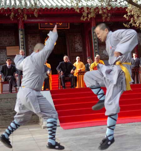 普京參觀中國少林寺