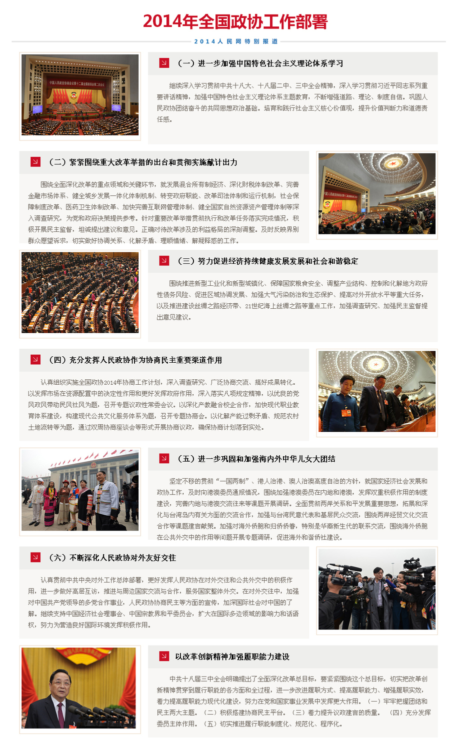 2014年全國政協(xié)工作部署