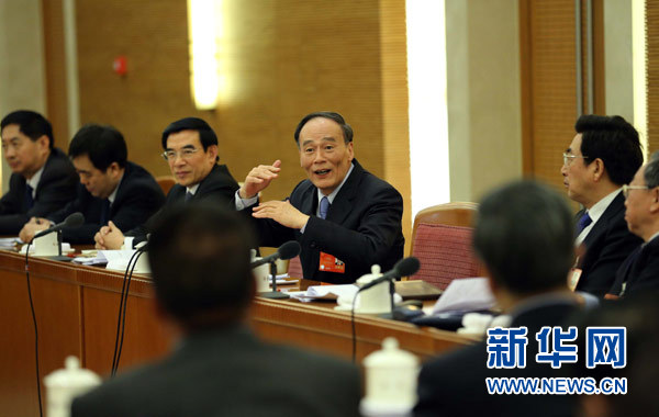 兩會授權發(fā)布：王岐山參加北京代表團審議