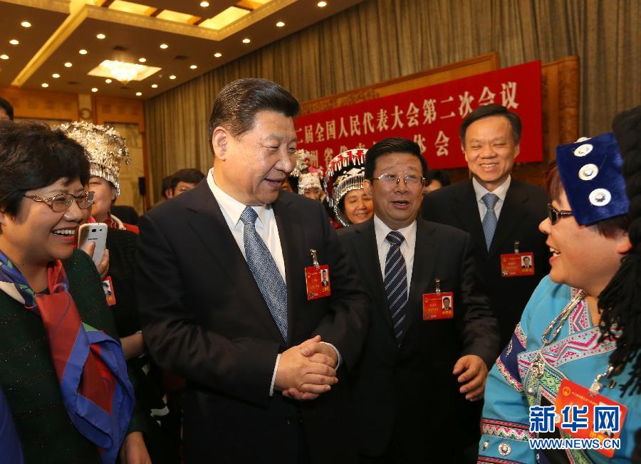 習(xí)近平等分別參加全國(guó)人大會(huì)議一些代表團(tuán)審議