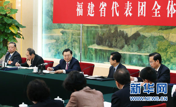 張德江參加福建代表團(tuán)審議時(shí)強(qiáng)調(diào)：努力取得群眾看得見、摸得著的實(shí)效