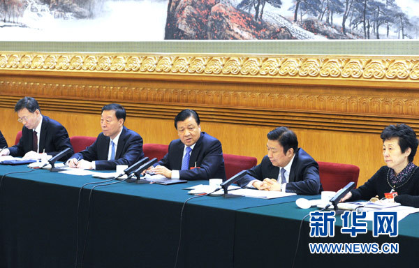 劉云山參加江蘇代表團審議時強調(diào)：改革成為兩會主旋律