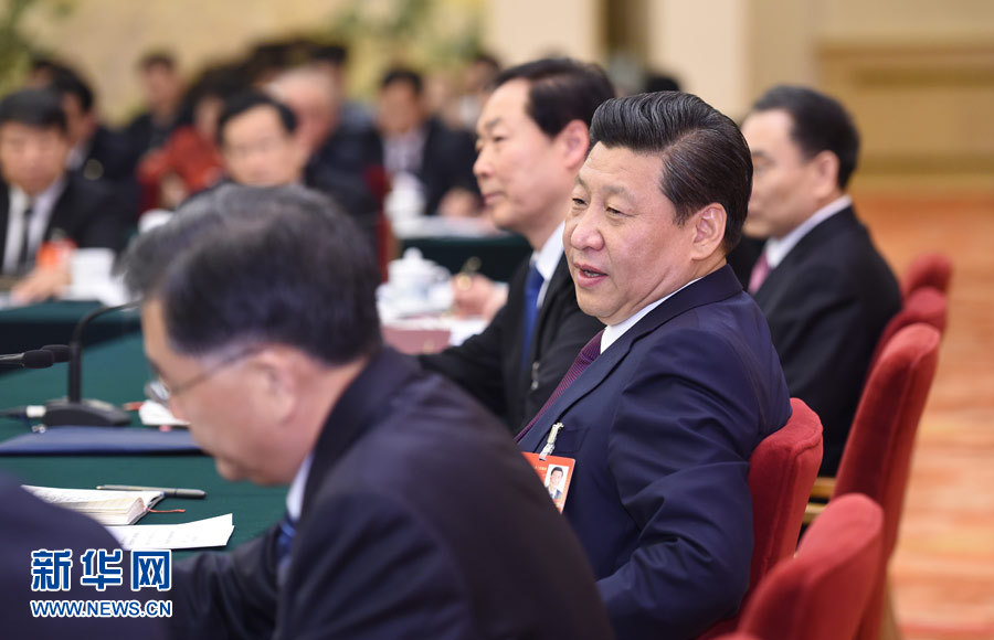 習(xí)近平李克強(qiáng)張德江劉云山王岐山張高麗分別參加審議