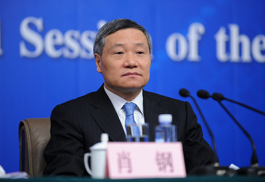 肖鋼回答記者提問(wèn)