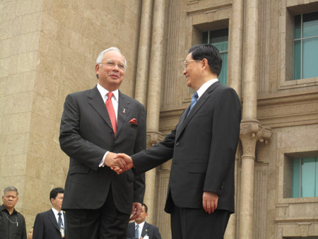 胡錦濤主席開(kāi)始訪問(wèn)馬來(lái)西亞（組圖）