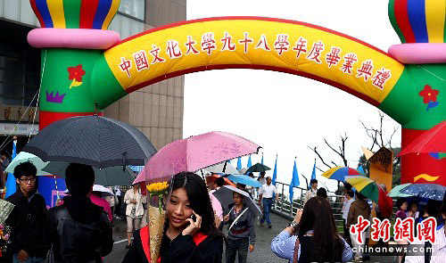 圖：臺(tái)灣大學(xué)生進(jìn)入畢業(yè)季節(jié)