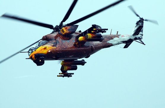 匈牙利空軍為米-24V攻擊直升機(jī)涂上雄鷹涂裝