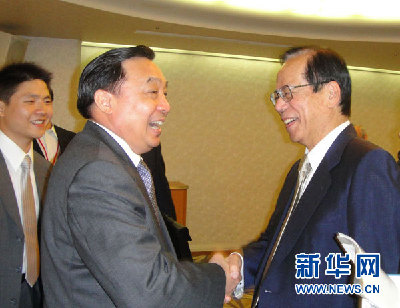 中國(guó)青年媒體百人團(tuán)訪日　福田康夫王晨出席招待會(huì)