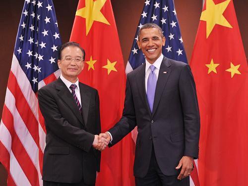 溫家寶會(huì)見奧巴馬稱可建立更緊密金融聯(lián)系