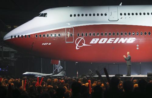 波音公司發(fā)布新型747-8洲際客機飛機
