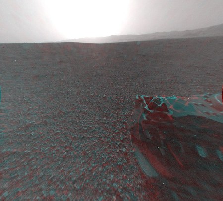 “好奇”號傳回首張火星3D照片 展現(xiàn)神奇魅力