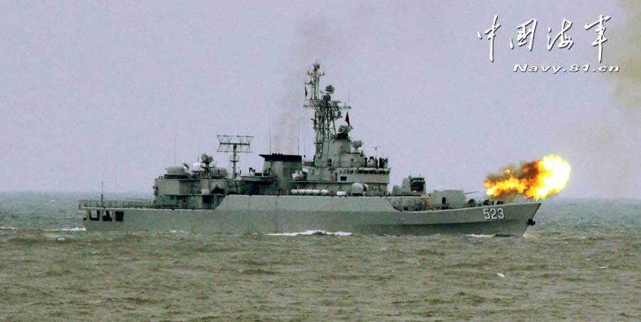 中國(guó)海軍特混編隊(duì)在東海訓(xùn)練?？兆鲬?zhàn)