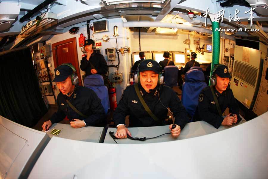 中國(guó)海軍特混編隊(duì)在東海訓(xùn)練?？兆鲬?zhàn)