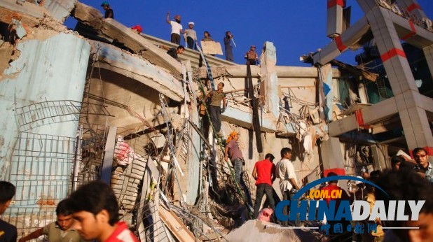 孟加拉商業(yè)大樓倒塌至少175人死亡