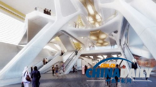 大理石通道鍍金墻 沙特計劃建造世界最豪華地鐵站