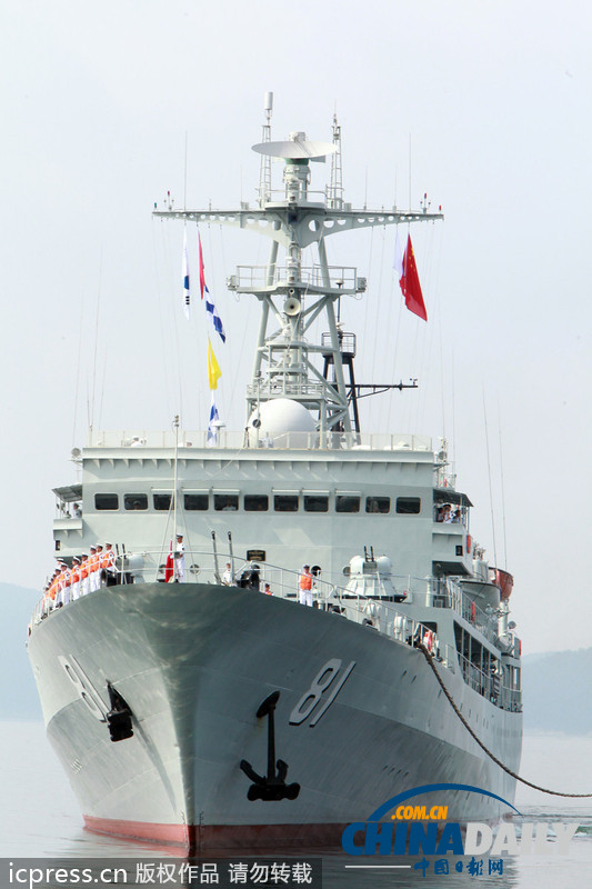 中國海軍“鄭和”號訓(xùn)練艦到訪韓國（高清組圖）