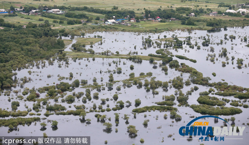 俄羅斯阿穆爾河水位上漲 城市進入緊急狀態(tài)（高清組圖）