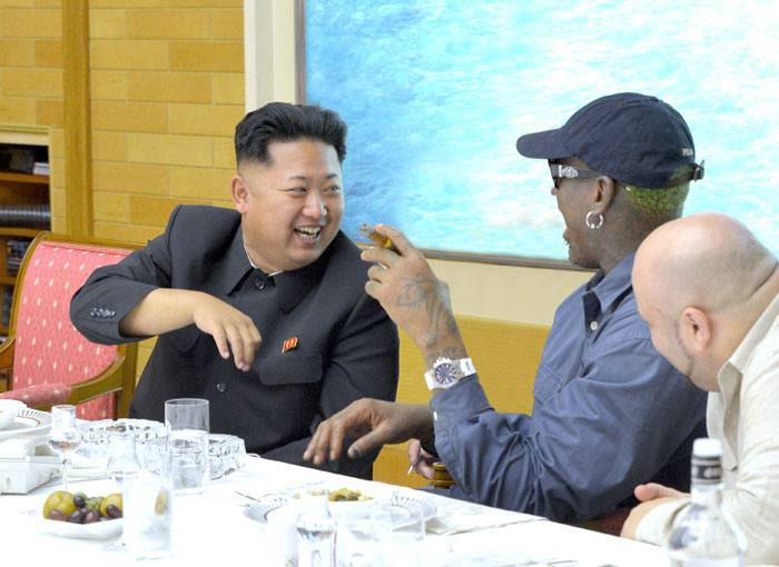 金正恩宴請(qǐng)美前籃球明星羅德曼 并邀其隨時(shí)訪朝